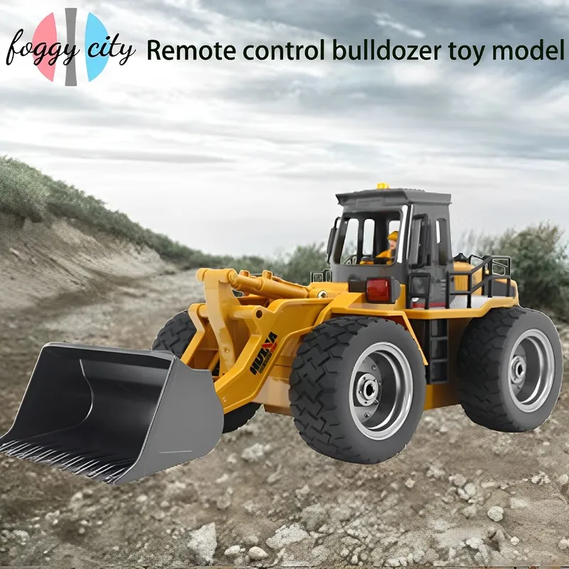 

Huina New Product 1532 Remote Control Engineering Vehicle 1:18 Half Alloy Nine Channel Toy Electric Bulldozer Model Gift For Boy