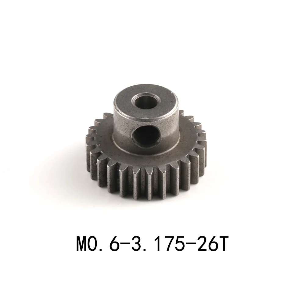M0.6 5mm 64T and M0.6 3.175mm 17T 21T 26T 29T Motor gear Steel Metal for Hsp 94123 94111 94107 94170 RC Model Car Upgrade Parts