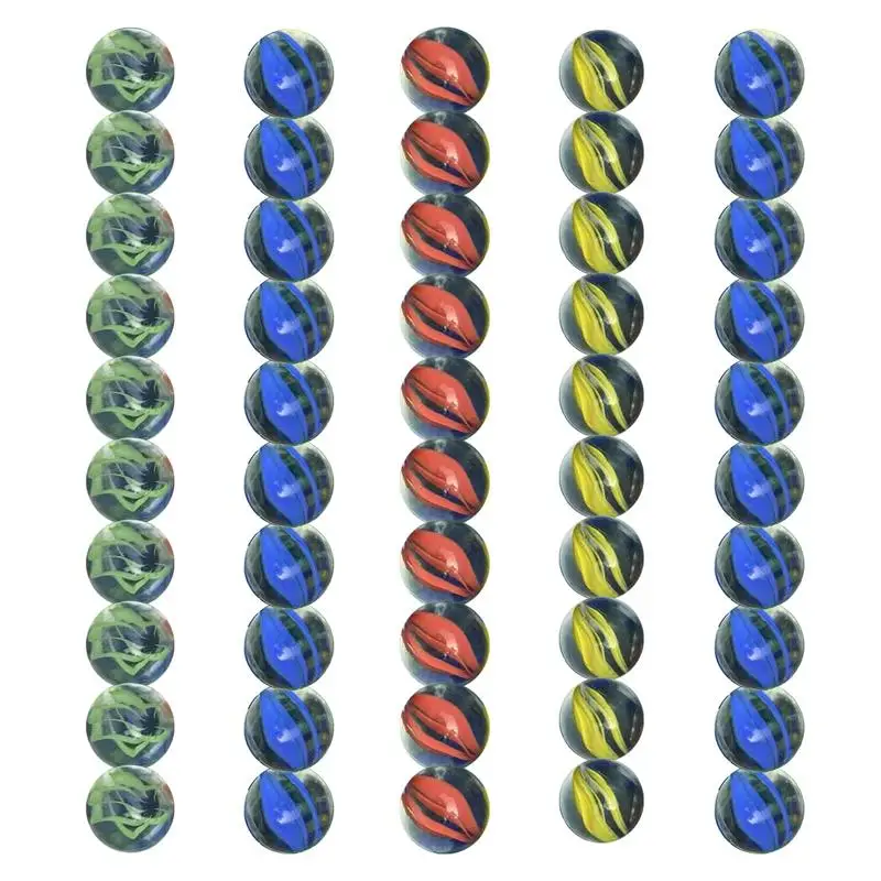 Round Marble Beads Handmade Mixed Colored Marble Decoration Small Handmade Planet Decoration for Aquarium Vases Fish Tank
