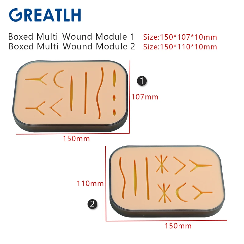 1pcs Silicone Skin Pad Suture Training Kit Wound Skin Suture Training Model Pad