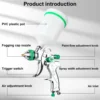 1 Set HVLP Professional Spray Gun 1.4/1.7/2.0/2.5mm Nozzle 600cc Home Cordless Spray Machine Gravity Spray Gun Pneumatic Tool 2