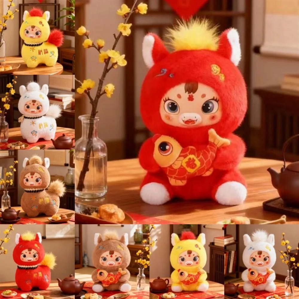 Simulation Standing Foal Plush Doll Fluffy Tail PP Cotton Pony Plush Toys 22/26cm Cute Cartoon Horse Stuffed Toy Room Decoration