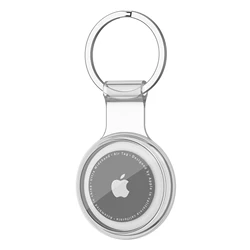 Waterproof Anti-Lost Keychain Holder TPU Case for Pet Collar & Keys Tracker Protective Cover (Transparent)