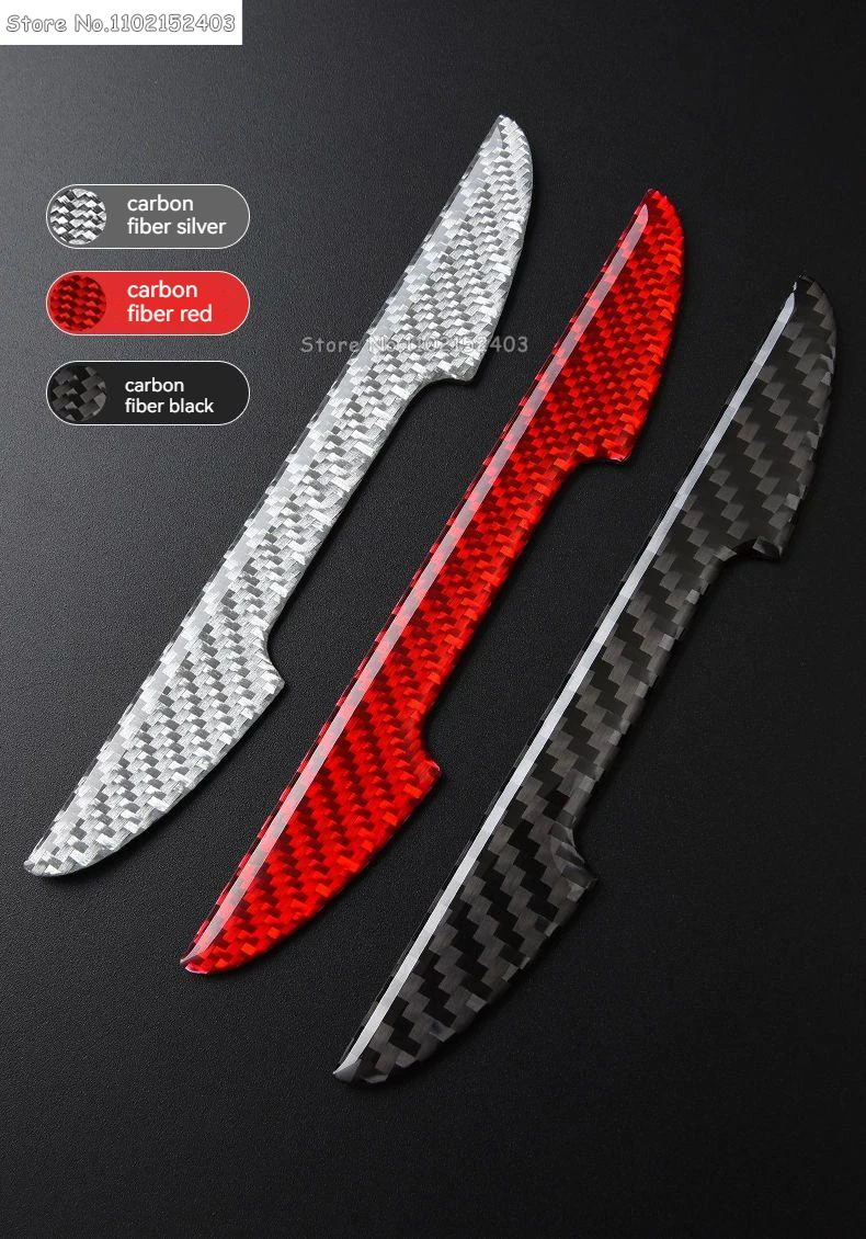 Car Door Edge Anti-collision Protector Bar Stickers Carbon Fiber Protective Tape Body Anti-scratch Stick Decorative 4PCS