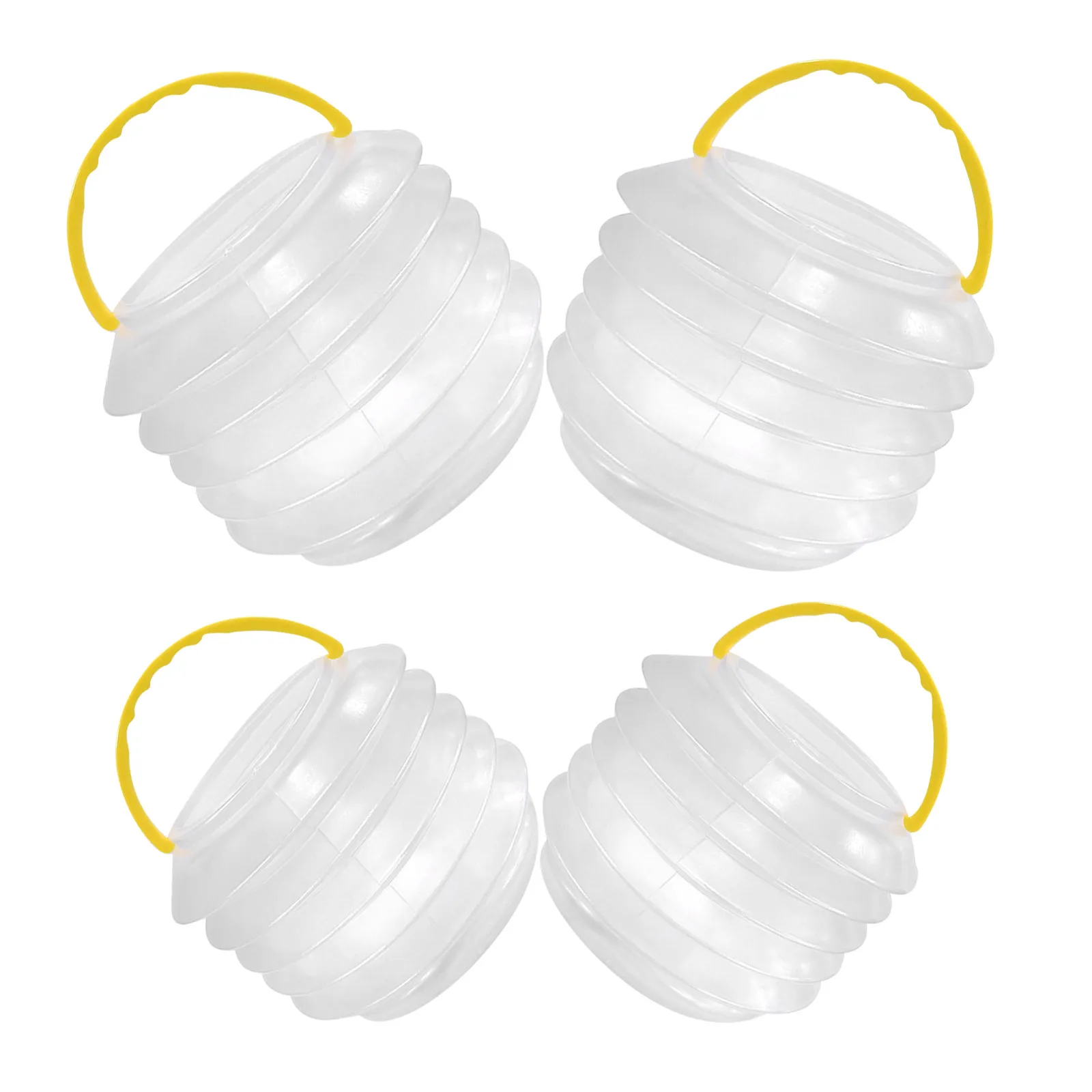 4Pcs 접이식 브러시 세척 버킷 수채화 구아슈 아트 페인팅 여행을위한 휴대용 투명 페인트 브러시 세척기 버킷