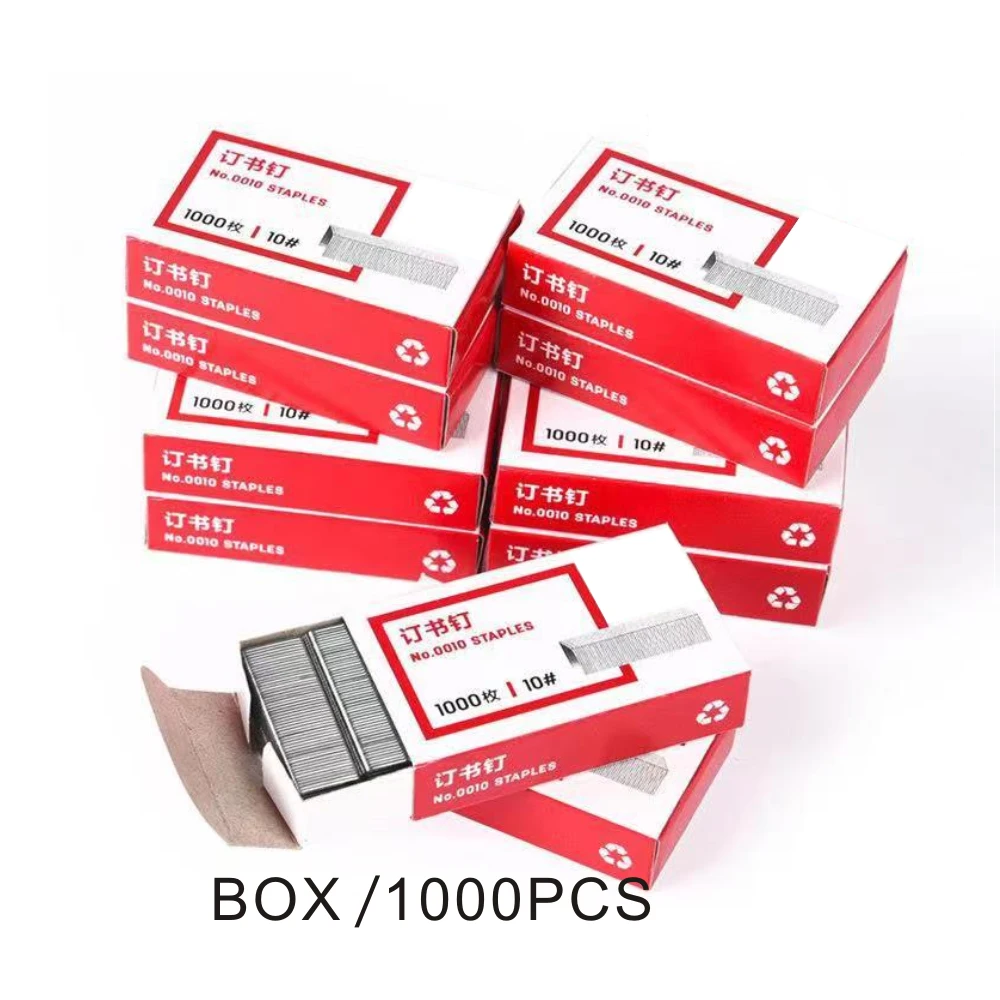 0010 10# Universal Staple Steel Stationery School Binder Office Staple Stainless Steel Binding for Small Binding for metal stapler