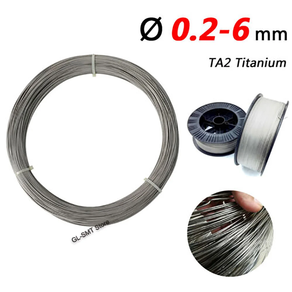 

1Meter TA2 Titanium Wire Metal Wire 0.2/0.3/0.4/0.5/0.6/0.8/1/1.2mm Cord Line Rustproof Handmade DIY