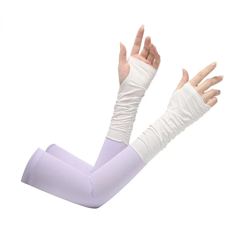 남성용 여름 햇빛 화상 방지 팔 슬리브, 야외 운전 사이클링 태양 보호, 아이스 실크 암 커버, 탄성 쿨 머프