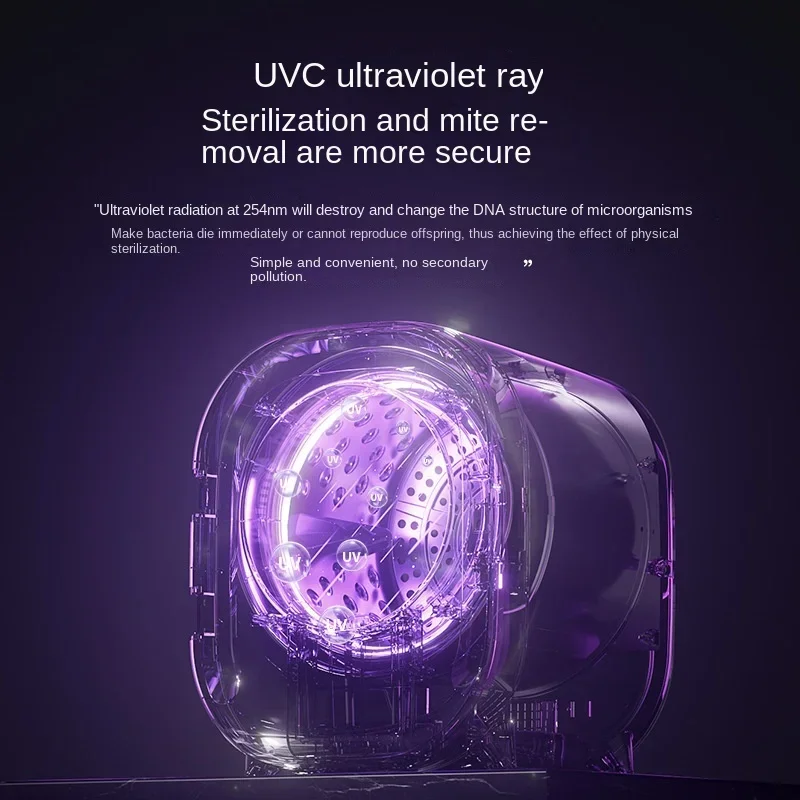 New Touch Screen Small Underwear Dryer Mini Tumble Dryer Home UV Silent Clothing Care Machine