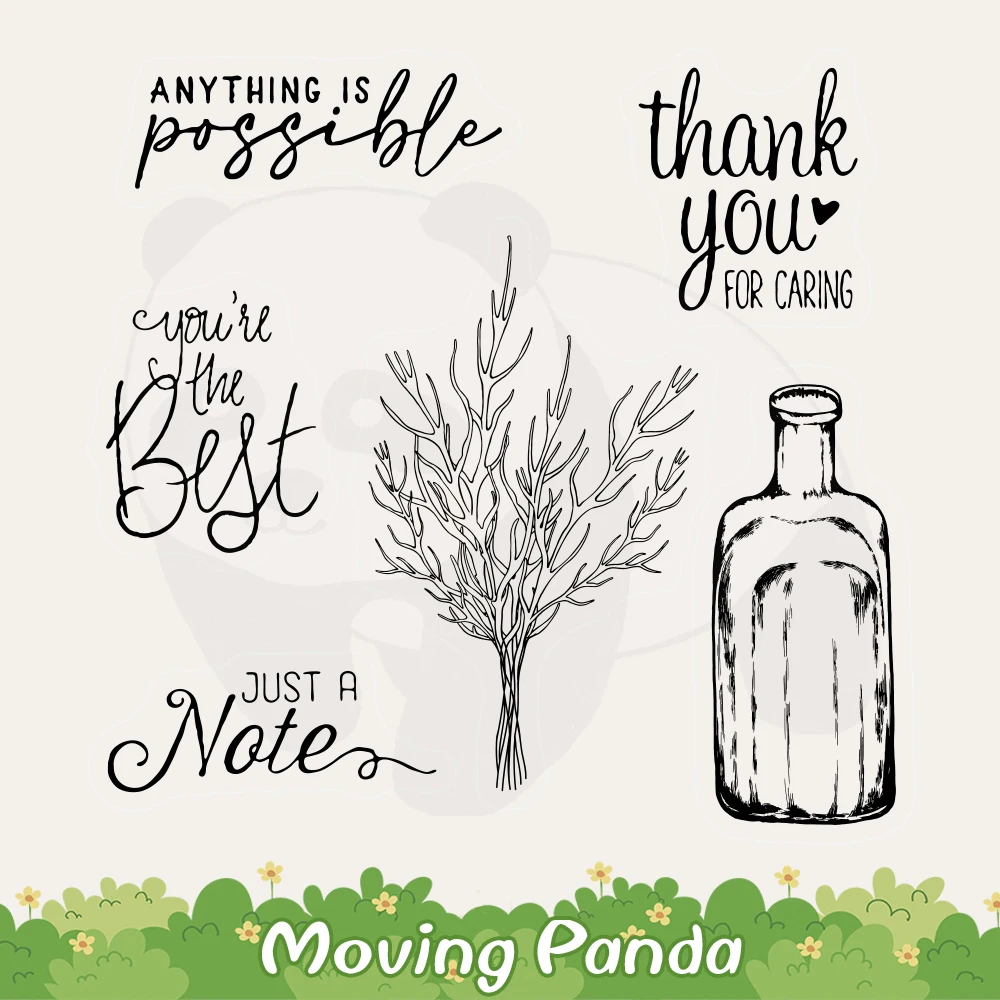 Mini DIY Cutting Dies Clear Stamp Home Desk Bottle Vase And Flowers Scrapbooking Metal Dies Cut Silicone Stamps For 