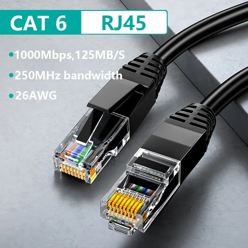 Cat6 cabo ethernet, blindado cat6, utp, cat 6, gigabit, rj45, divisor blindado, cabo de rede, roteador, patch cord