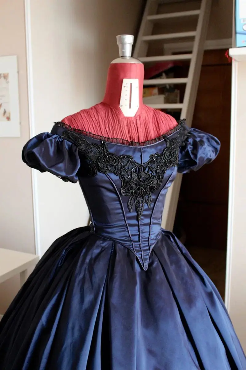 blue civil war dress Blue Victorian dress, bustle dress, Gilded Cage Dress, Victoriana,Civi –  TwirlingDresses