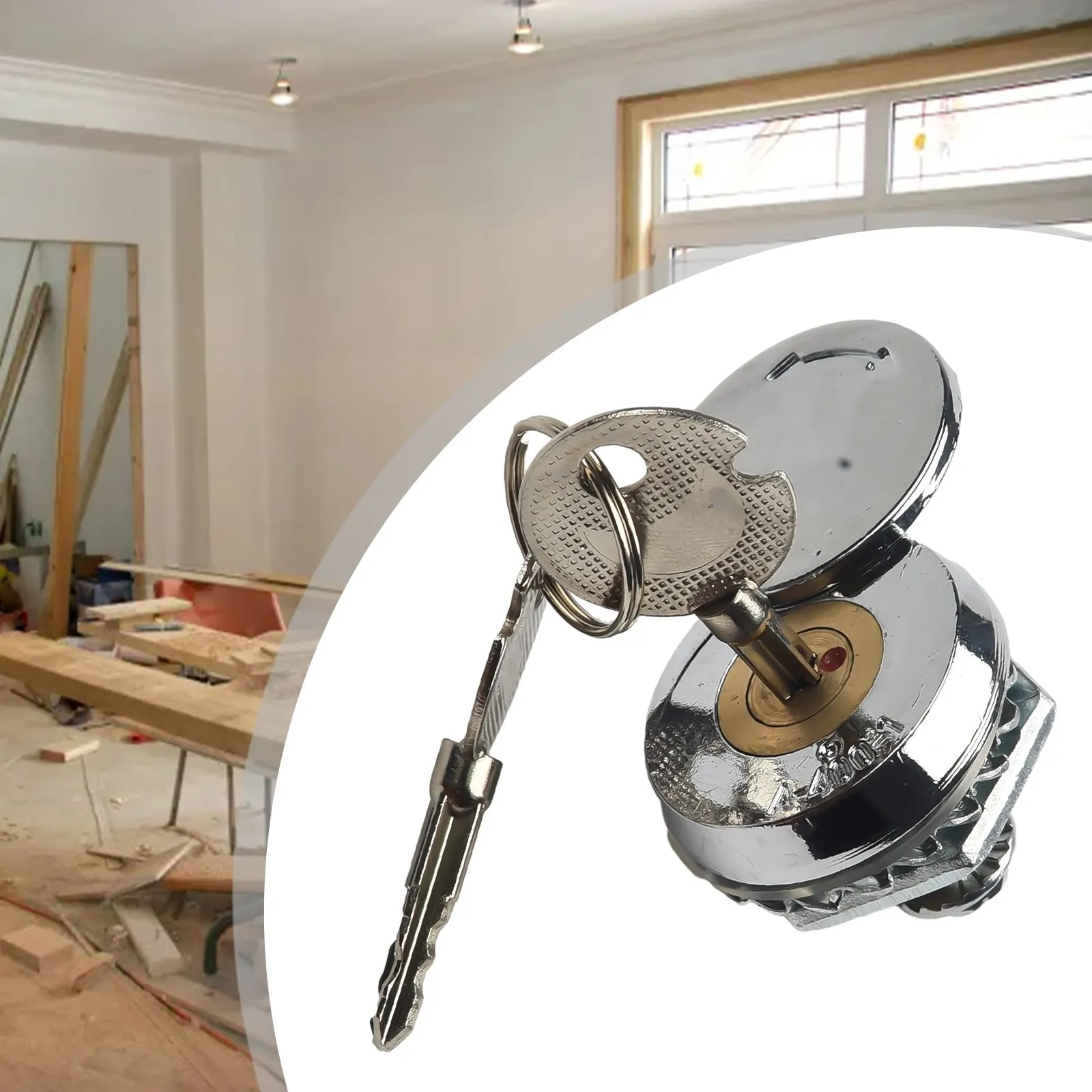 Description Picture 3 of itemCam Lock Padlock Door Lock With 2 Keys Drawer Cupboard For Security Door Lock Cylinder With Cover High-quality