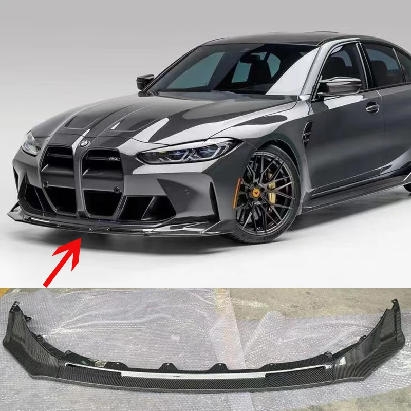 Per Bmw G80 G82 M3 M4 2021 2022 V Style Kit Corpo Anteriore Vera Fibra Di Carbonio Paraurti Auto Spoiler Diffusore Splitter Lip Parti Esterne