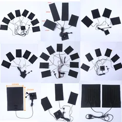 USB Warm Paste Pads Fast Heating Carbon Fiber Heating Pad Winter Outdoor Heating Warmer Pad For Cloth Vest Jacket