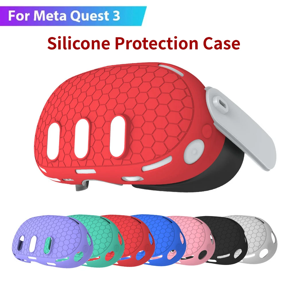 

Silicone Protective Cover for Meta Quest 3 Anti-scratch Protection Case for Meta Quest3 Sweat-Proof Shell VR Accessorie