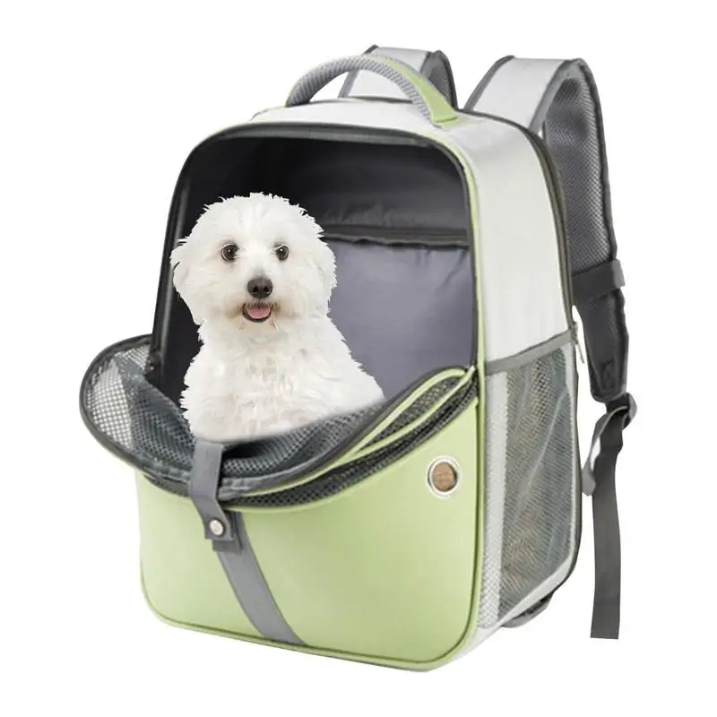 Pet Carrier Backpack Expandable Cat Hiking Backpack Breathable Mesh Cat