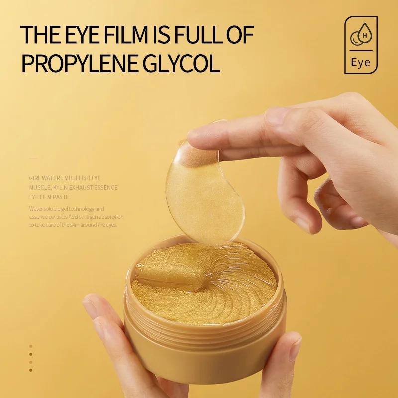 Collagen Eye Mask 60pcs Golden Avocado Moisturizing Hydrating Removing Dark Circles