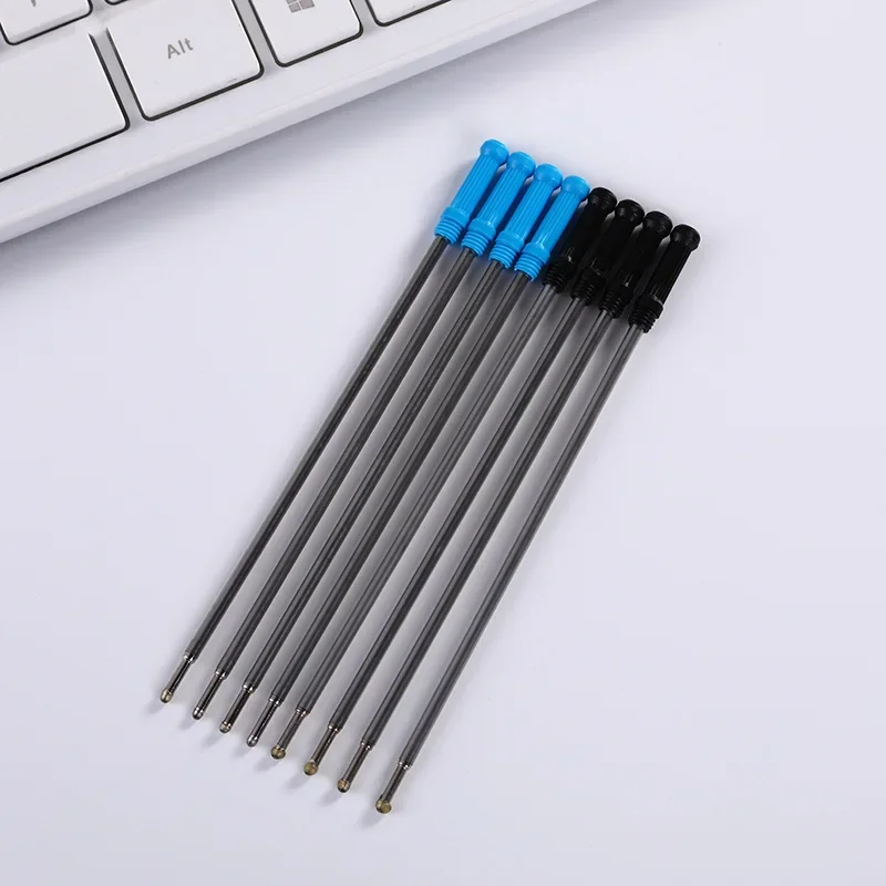 20pcs/lot 11.6cm Special Metal Pen Refills for Roll Ball Pen 0.5mm Ballpoint Pen Rod Signing Pen Refill Office School Stationery 6