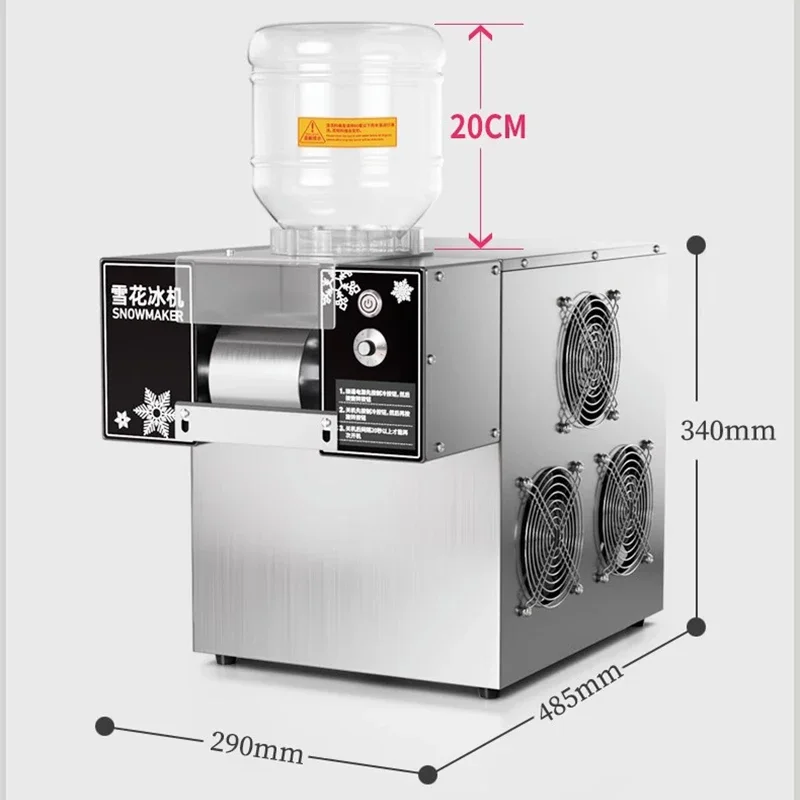 Mini Snow Ice Maker Shaver Machine Europe Snowflake Ice Machine Korea Bingsu Machine Snowflake Ice Shaving Machine 60KG/24h 6