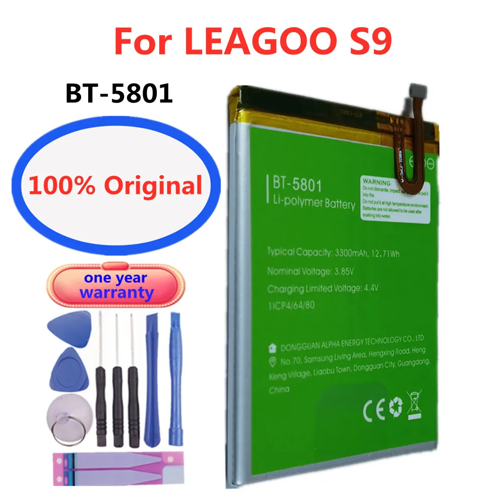 

High Quality Battery BT5801 3300mAh For LEAGOO S9 S 9 Smart Mobile Phone Replacement Batterie Batteria + Tools Kids