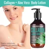 Aloe Vera Collagen Hydrating Body Lotion Improve Tighten Deeply Moisturize Fade Fine Lines Keep Lifting Body Brightening Lotion 2
