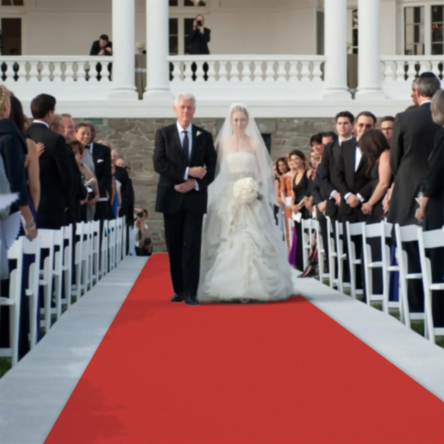 Red Carpet Wedding Stage Stairs Wedding Terrace Exhibition Large Release Conference Outdoor Corridor Running Carpet