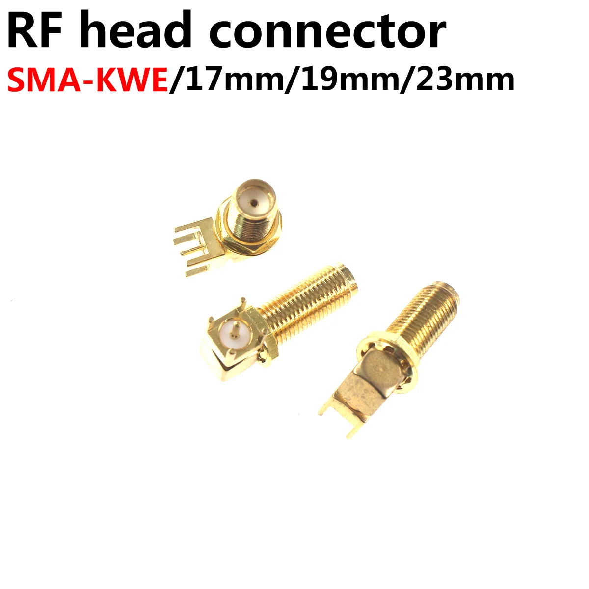 10pcs SMA female male Thru Hole plug Right Angle 90 DEGREE ( SMA-KWE ) PCB Mount connector RF adapter