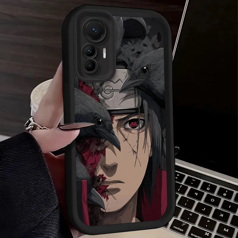 Anime Naruto Itachi Crow Dark Oil Ink Art Phone Case