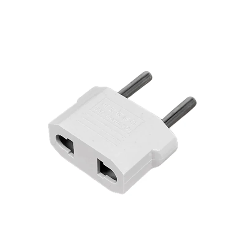 1Pcs EU 플러그 어댑터 2 핀 EU 2 라운드 핀 플러그 소켓 입력 AC 110V-250V 10A 여행 플러그 변환기 전원 어댑터 220V