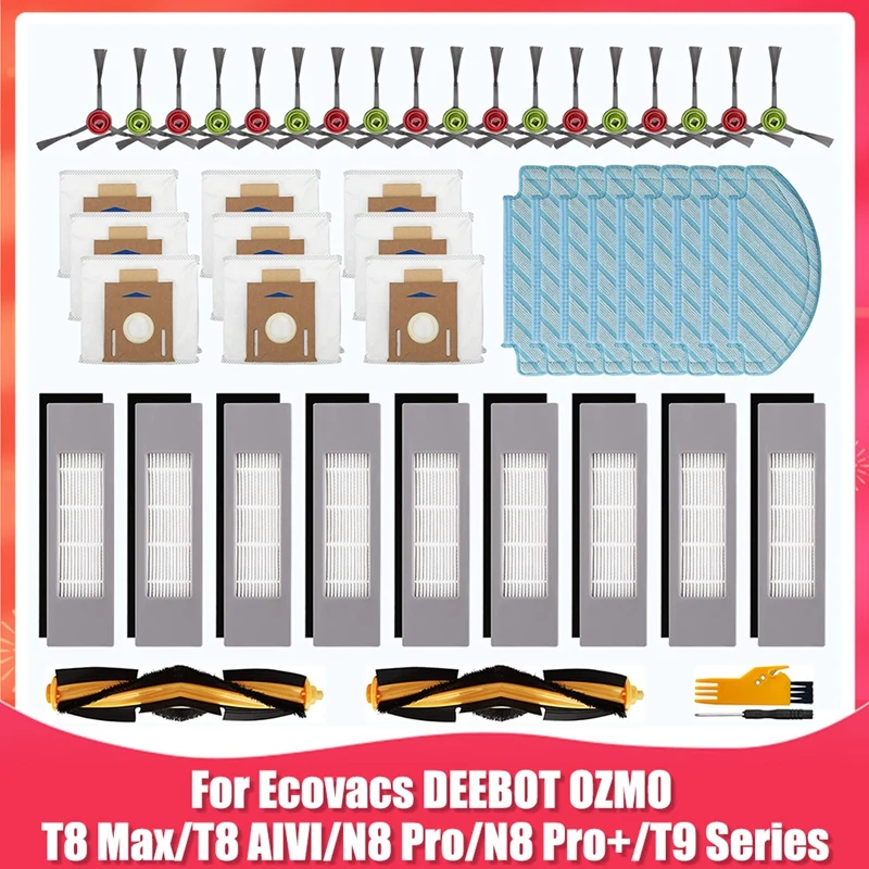 

Набор запасных частей для робота-пылесоса Ecovacs DEEBOT OZMO T8 Max T8 AIVI N8 Pro N8 Pro + T8 T9