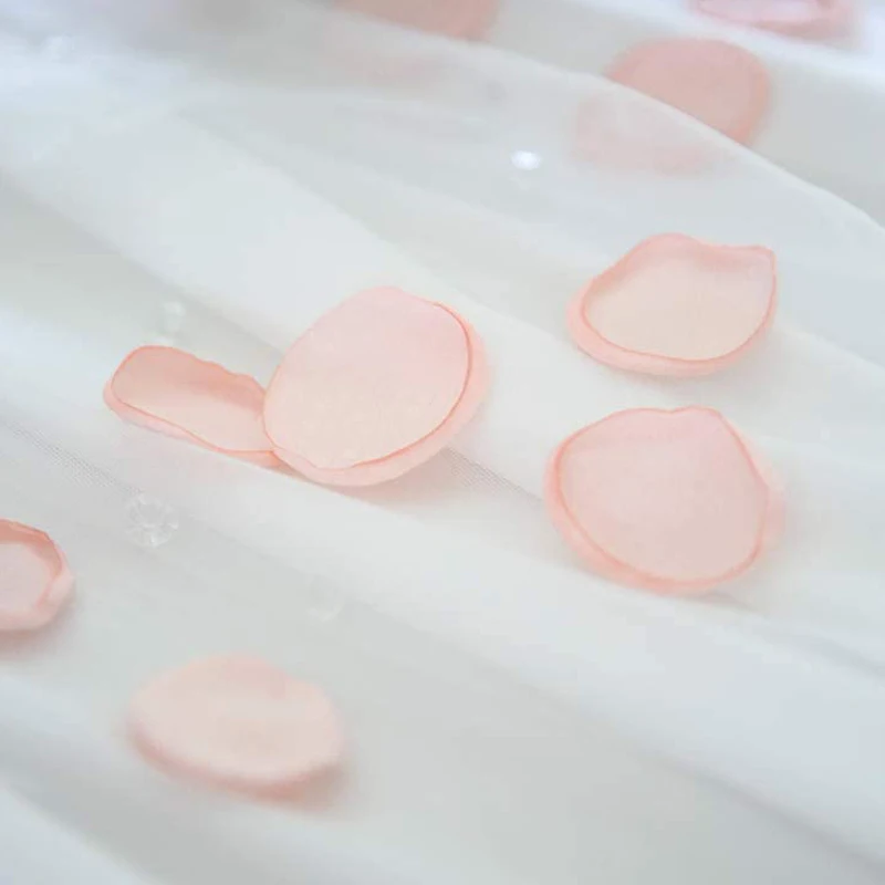 100pcs Silk Rose Petals Blush Pink Artifical Flowers Girl Basket Home Table Marriage Wedding Decorations