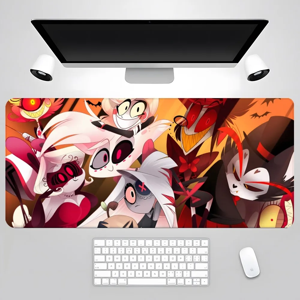 Hazbin Hotels Alastor Mouse Pad XXL Deskmat Mats Gamer Pc Gaming Accessories Rubber Mat Keyboard Cabinet Mause Lapto