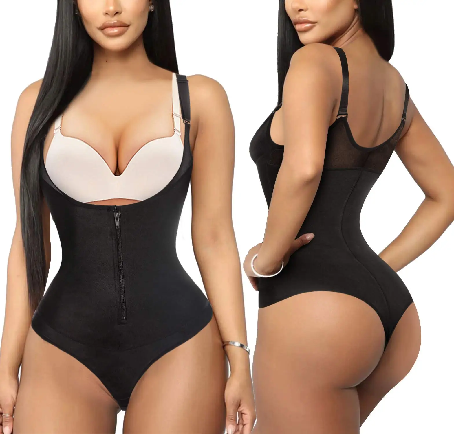 Nadaingaa Latex Waist Trainer Full Body Shaper Smooth Underbust Slimming Underwear Bodysuit Shapewear Tummy Trimmer Women Corset shapewear for dresses