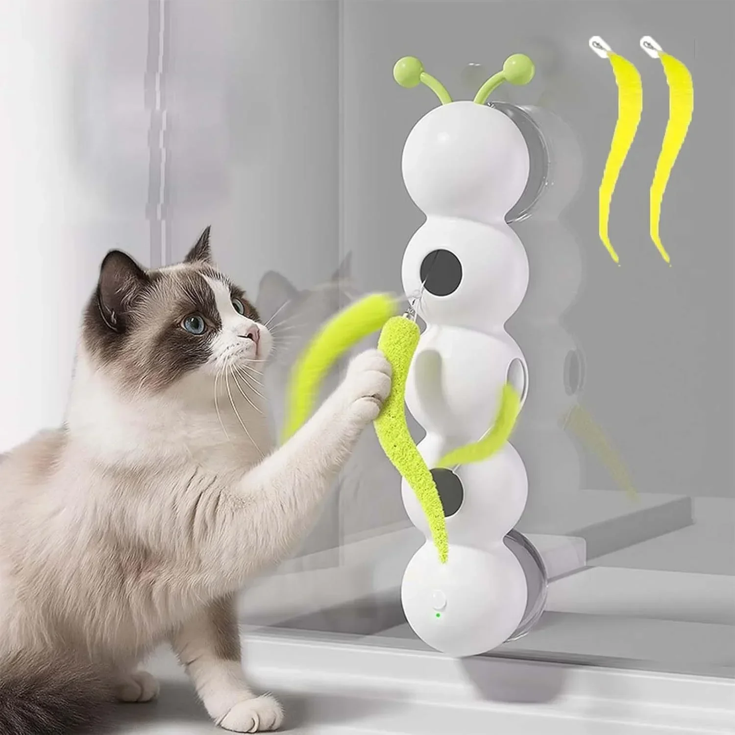 Interactive ABS Smart Caterpillar Toy for Indoor Cats