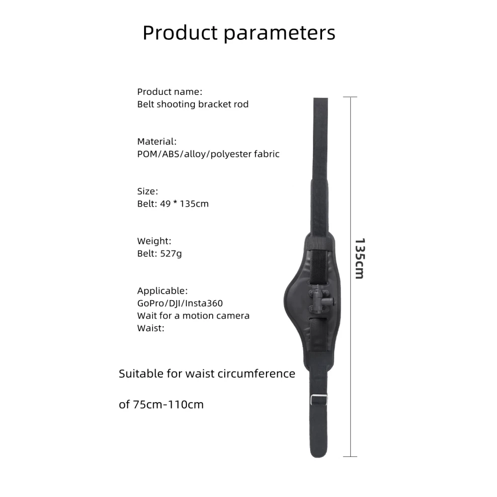 Számára DJI Akció 4/3/pocket 3 camer Karéj jogosultja selfie botot Alkalmazkodó m Deréköv derékon állvány számára insta360 ace/pro/x3/x4 Cinkostárs