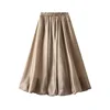 New In 2025 Summer Skirt For Women Bud Korean Fashion Sweet Female Luxury Design Solid Color Midi Long Elegant Skirts 4