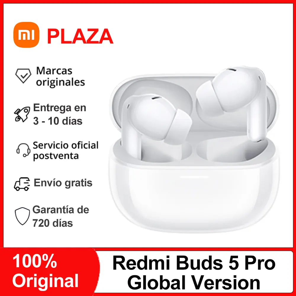 Versione Globale Xiaomi Redmi Buds 5 Pro Auricolare Bluetooth Wireless, Auricolare Wireless Bt5.3, Cancellazione Attiva Del Rumore Fino A 52Db