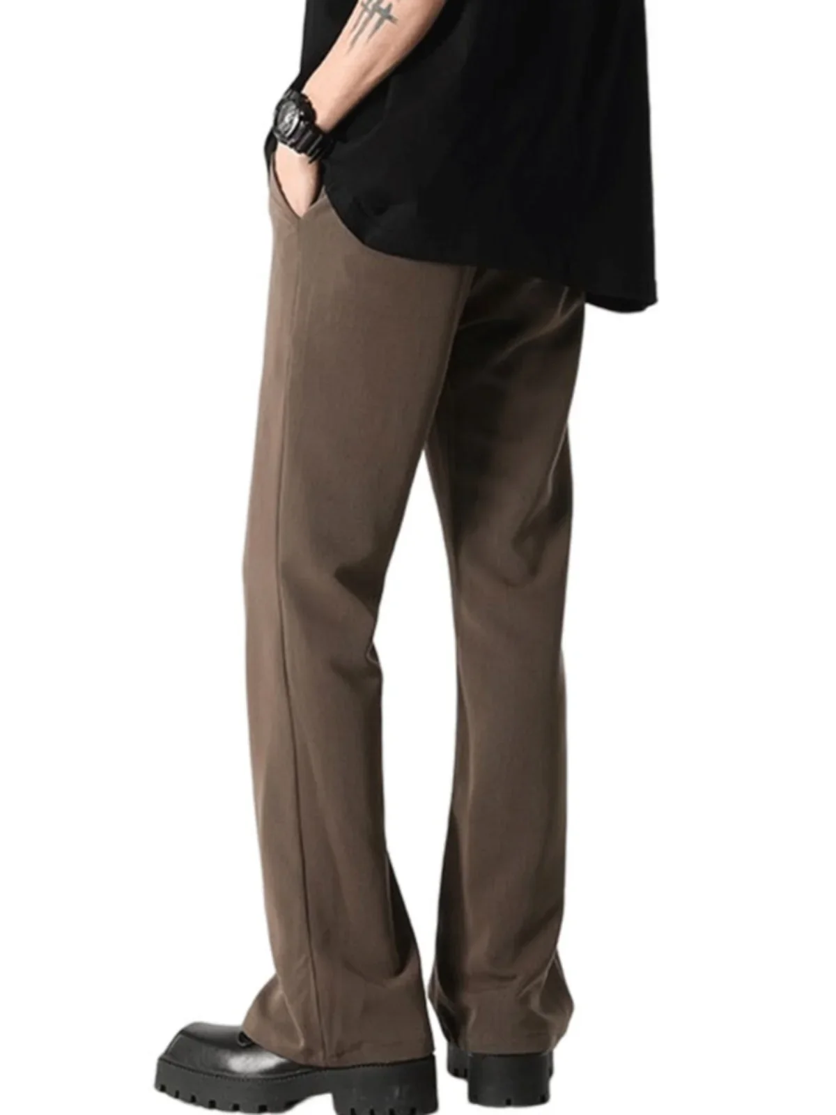 

2024 летние тонкие Стрейчевые мужские брюки, Мужская мягкая модная деловая эластичная Корейская облегающая одежда, дышащие брюки A310