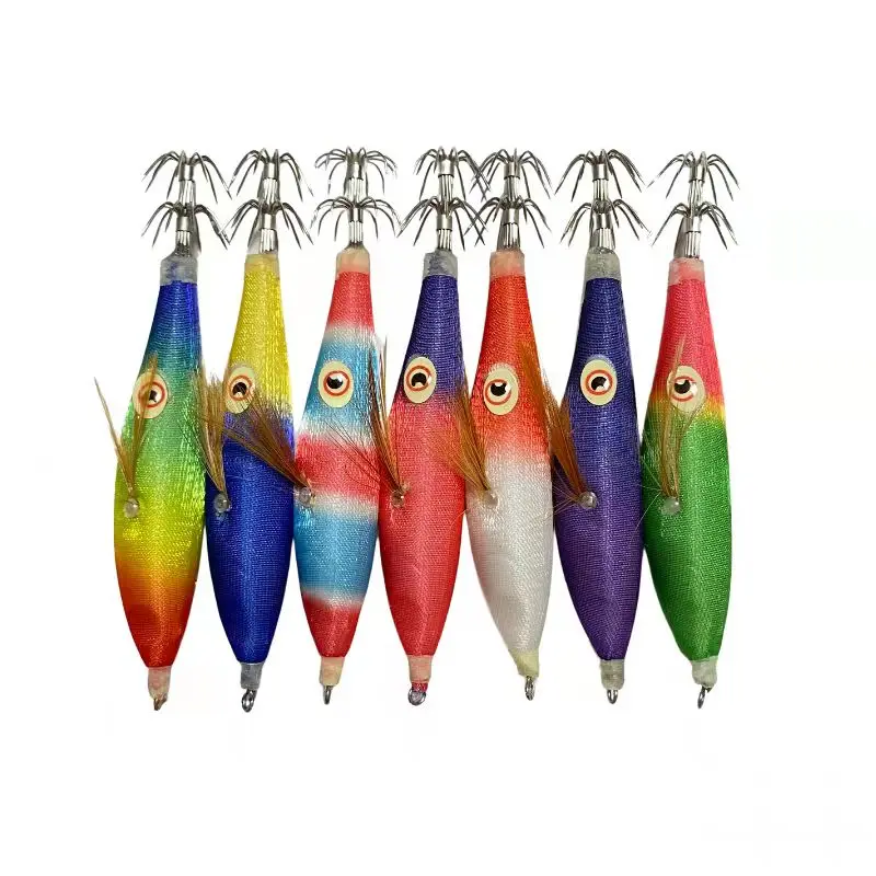 

10Pcs Squid Jig Hard Shrimp Fishing Lures Glow In The Dark Fishing Tools with Hook Jigging Cuttlefish Octopus Baits