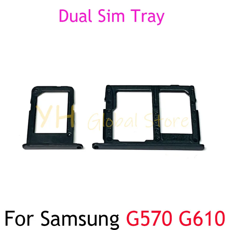 For Samsung Galaxy J5 Prime On5 G570 / J7 Prime On7 G610 Sim Card Slot Tray Holder Sim Card Repair Parts