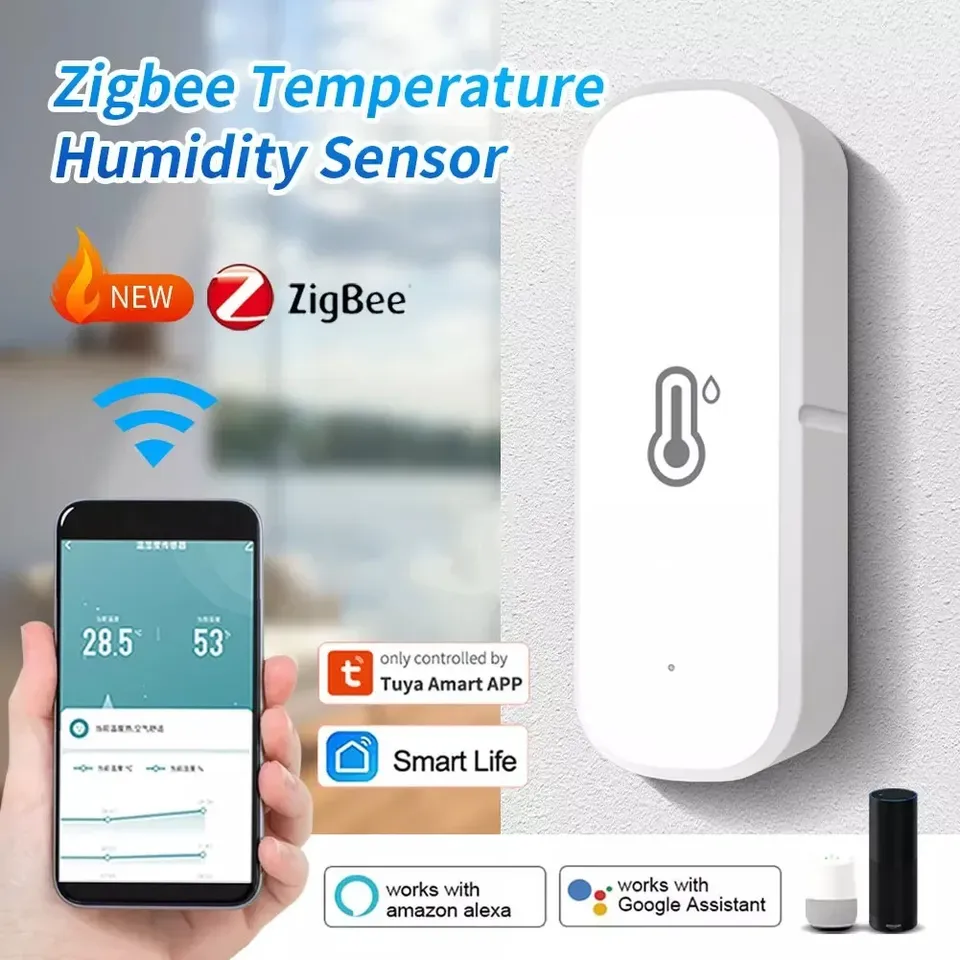 Tuya Zigbee/Cozylife WiFi Smart Temperature Humidity Sensor Remote Monitor Voice Control SmartLife APP Alexa Google Home Yandex