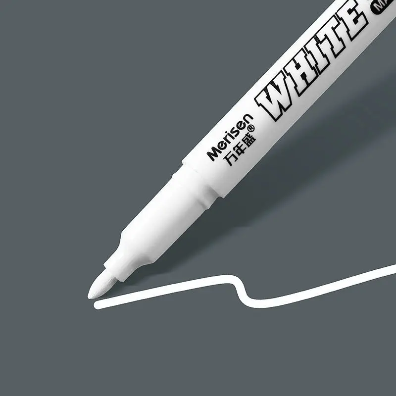 2/3/5 Pcs White Marker Pens 2.0mm Oily Waterproof White Gel Pen DIY Graffiti Sketching Markers Stationery Wrting School Supplies 5