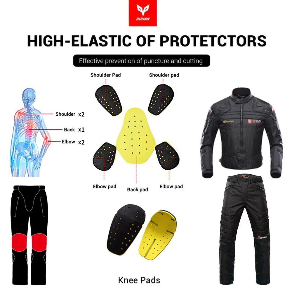 Men Motorcycle Jackets Riding Motocross Enduro Racing Moto Jacket Windproof Coldproof Motorbike CE Protection Gear