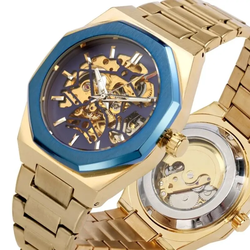 

Forsining Mens Automatic Mechanical Watch Stainless Steel Skeleton Dial Luxury Мужские автоматические часы