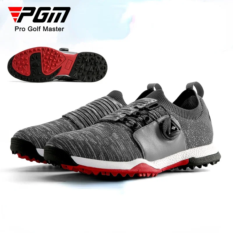 PGM Golf Shoes Men's Breathable Male Rotating Shoelaces Sports Spiked Sneakers Non-slip Trainers XZ182