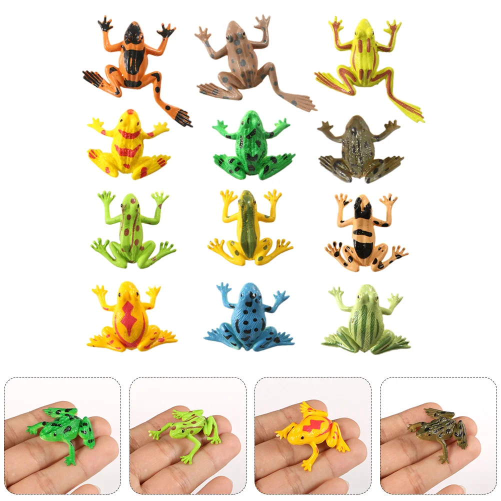 

24 Pcs Miniture Decoration Ornament Animal Model Solid Toy Simulation Ornaments Child