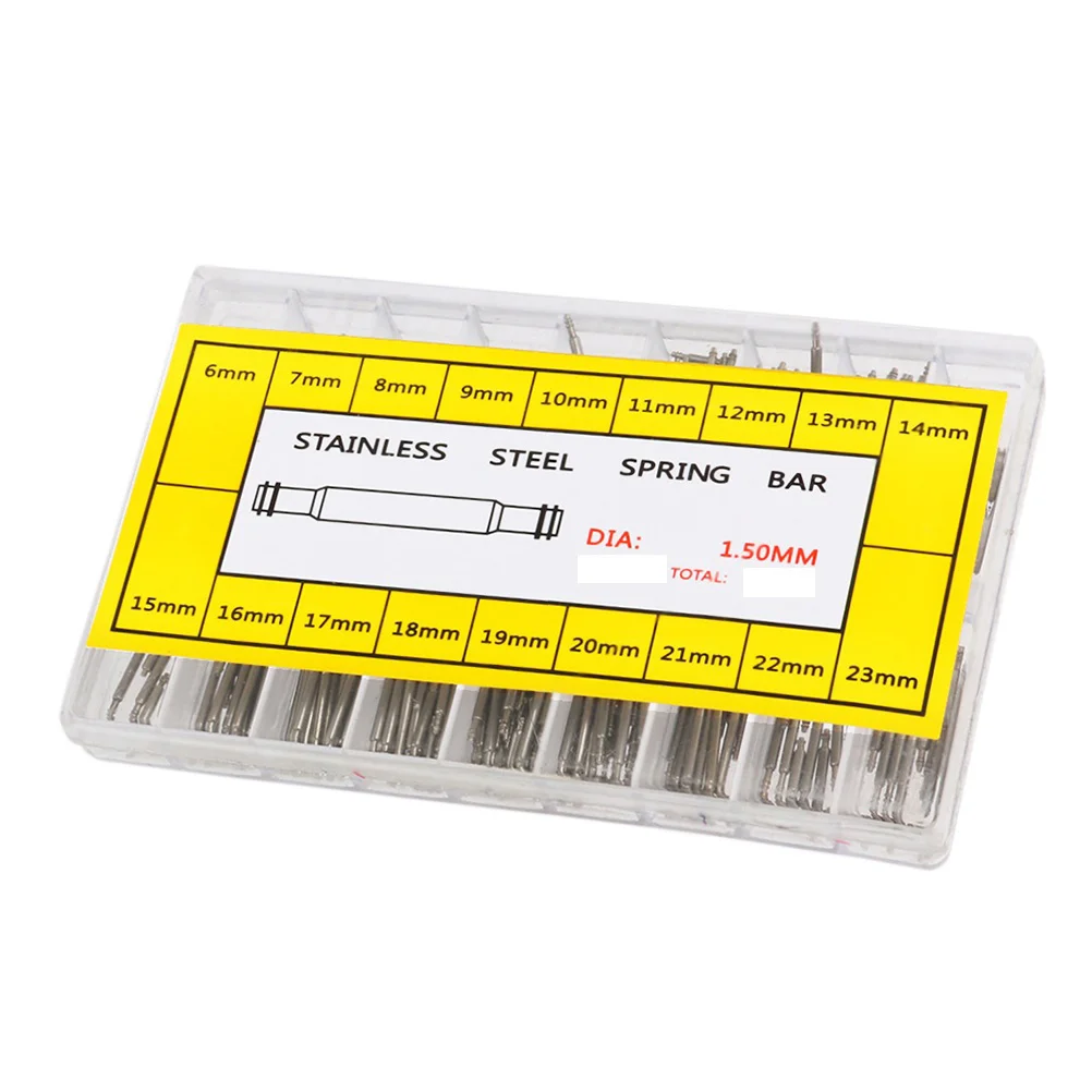 

Stainless Steel Watch Band Strap Link Pin Double Flange Spring Bars in Different Sizes - 6mm-23mm (Silver)