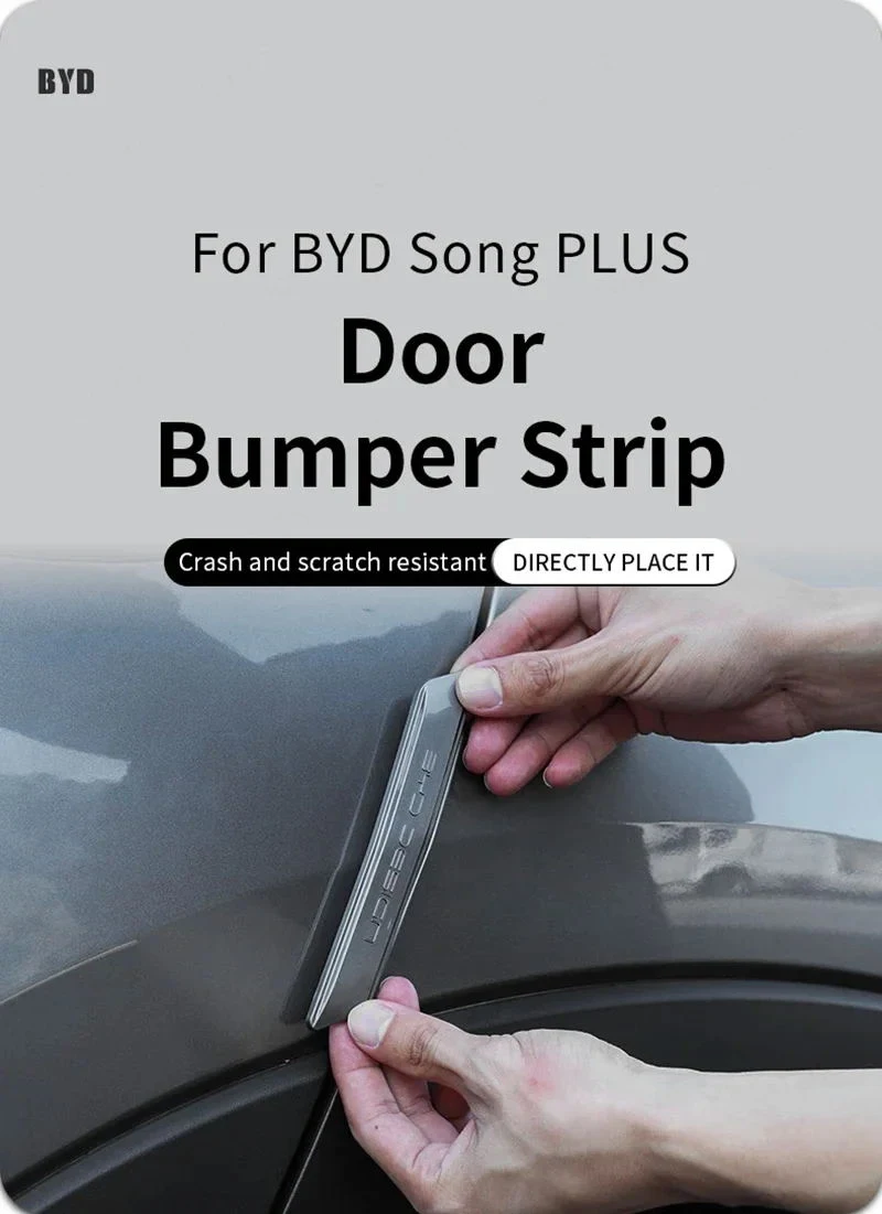 4Pcs For Byd Song Plus Seal U Car Door Edge Protection Guards Buffer Trim Molding Strip Scratch Protection Car Door Crash Bar
