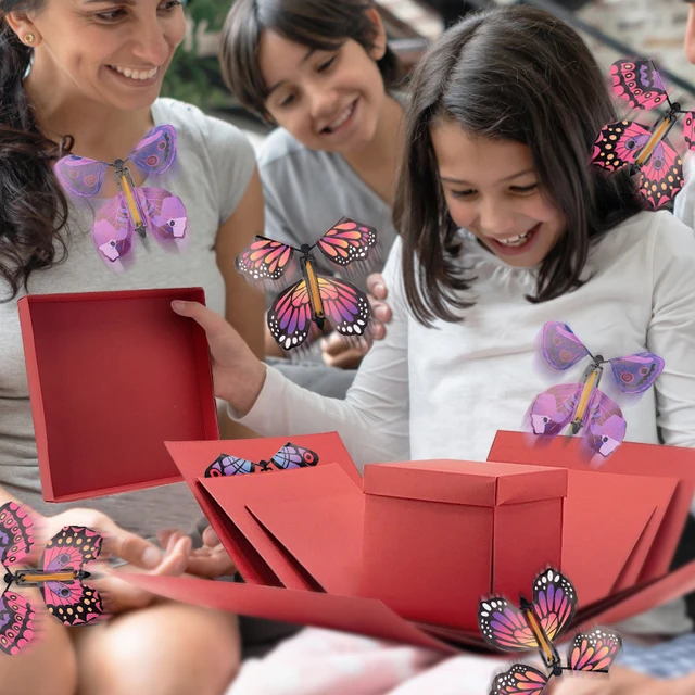 DIY Explosion Gift Box Surprise Flying Butterfly Box Magic Flutter Flyers  Wind Up Toys Bookmark Party Birthday Wedding Favors - AliExpress